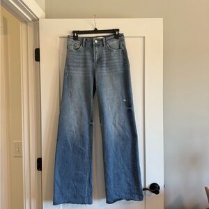 Bridge by Gly Buckle Classic Blue Wide Leg Jeans Size 27/5